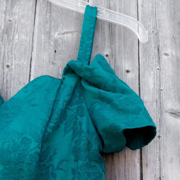 Vintage Notorious Teal Prom Dress Size 5 - Picture 4 of 6